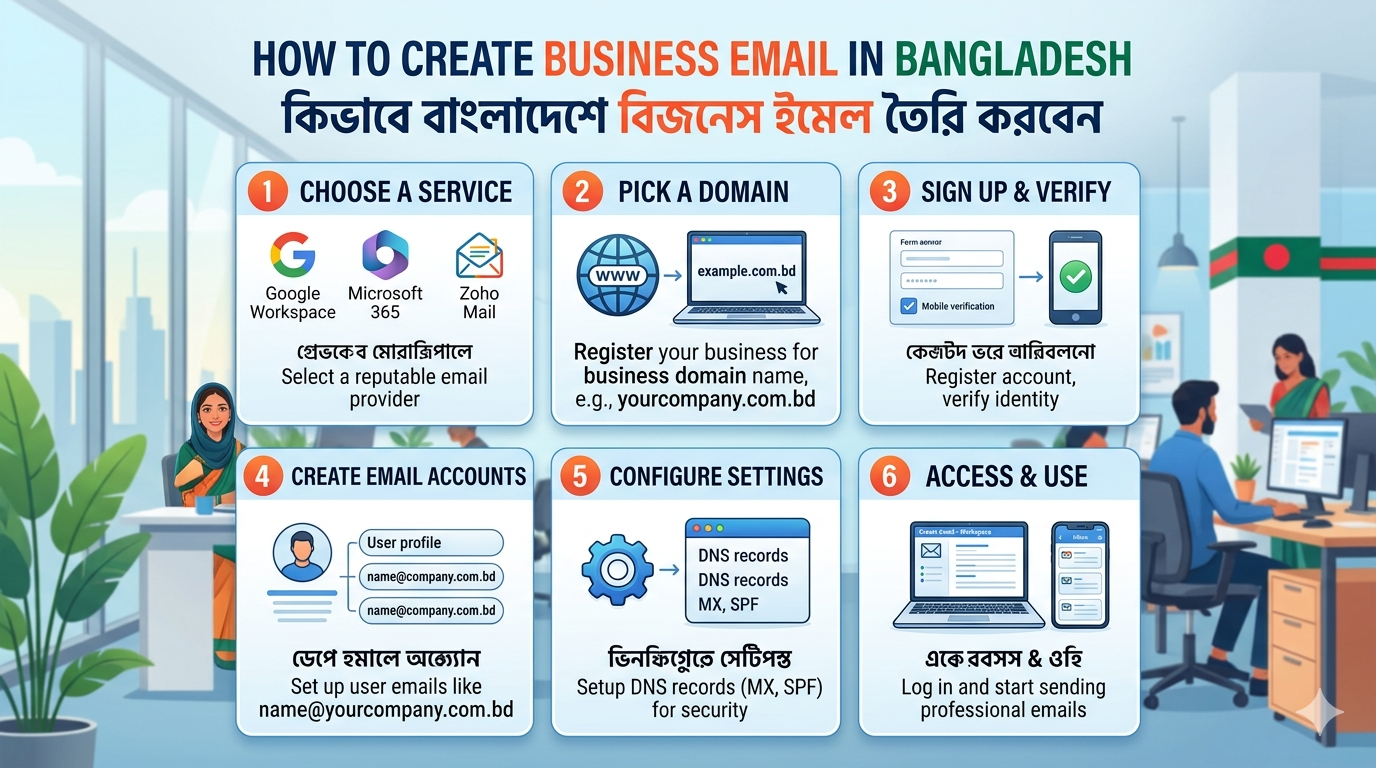 How to Create Business Email in Bangladesh: The Complete 2026 Guide