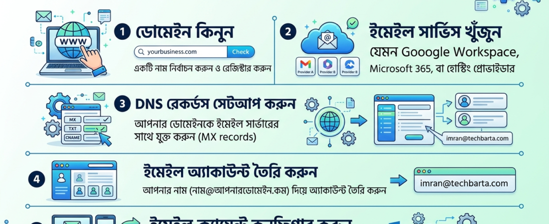 ডোমেইন ইমেইল কিভাবে বানাবো —ধাপে ধাপে সম্পূর্ণ গাইড