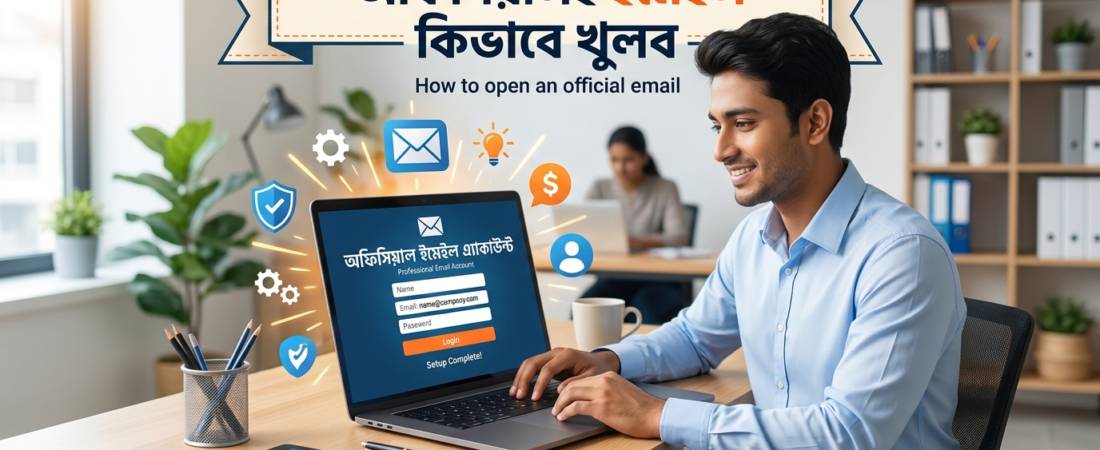 অফিসিয়াল ইমেইল কিভাবে খুলব – সম্পূর্ণ ধাপে ধাপে গাইড (২০২৬)