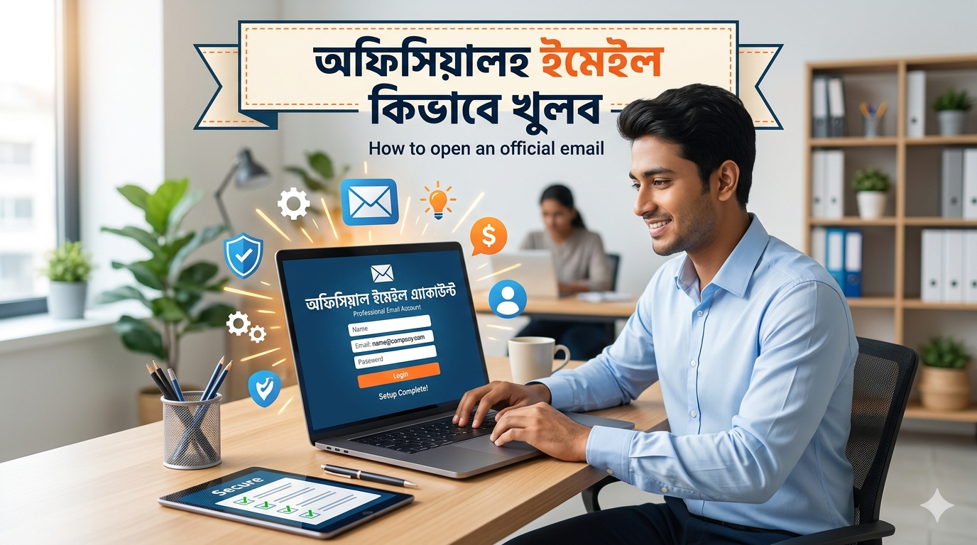 অফিসিয়াল ইমেইল কিভাবে খুলব – সম্পূর্ণ ধাপে ধাপে গাইড (২০২৬)