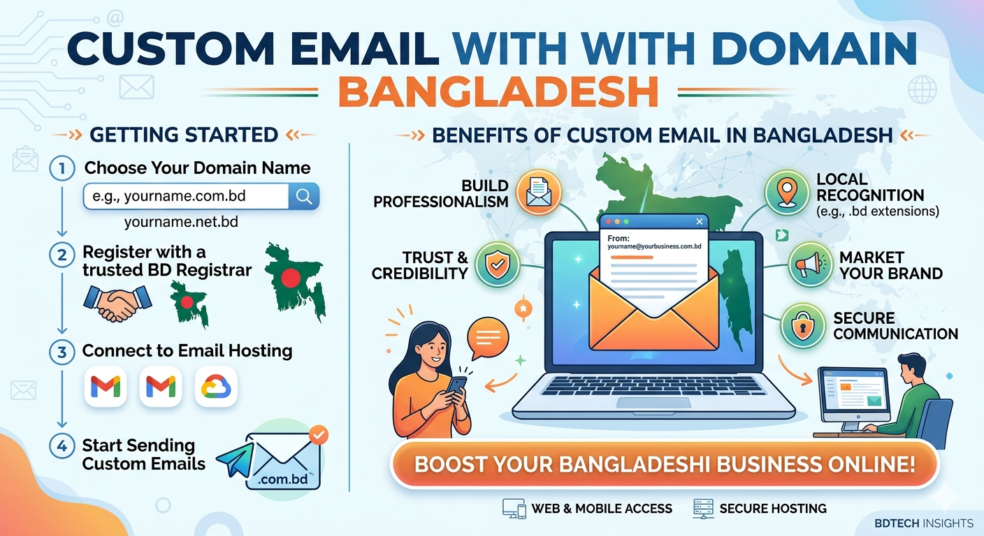 Business Email Bangladesh: Why Every Brand Needs a Custom Email with Domain in Bangladesh